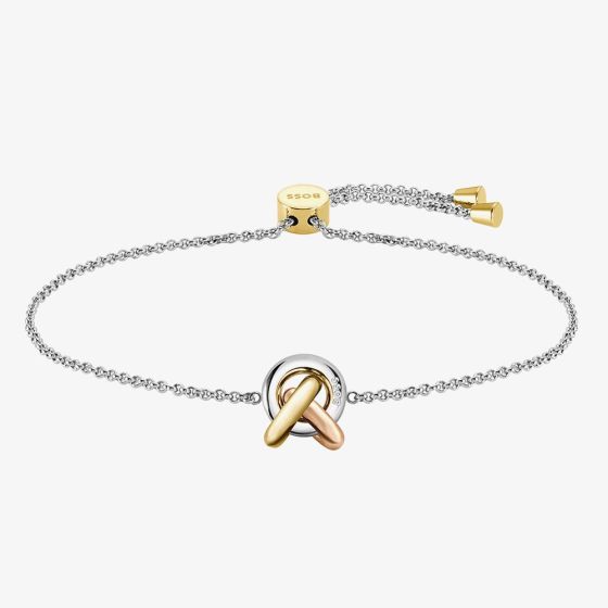 BOSS Harmonie Three Colour Circle Link Toggle Bracelet 1580772