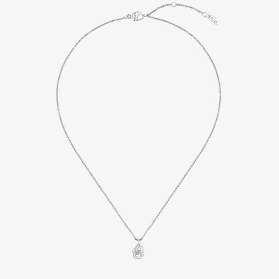 BOSS Ladies Silver Double B Necklace 1580697
