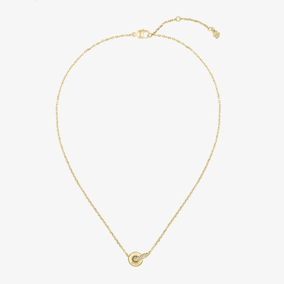 BOSS Live Precious Gold Plated Circle Link Pendant Necklace 1580755