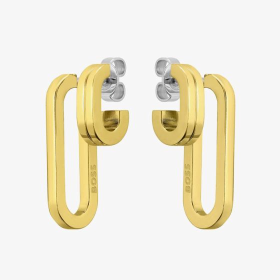 BOSS Hailey Pale Gold Plated Earrings 1580325