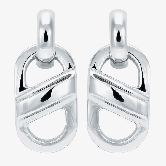 BOSS Stainless Steel Link Chain Dropper Earrings 1580139