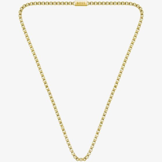 BOSS Mens Gold-Tone Stainless-Steel 58cm Chain 1580291