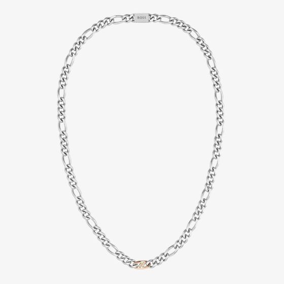 BOSS Rian Two Colour Figaro Chain 1580586