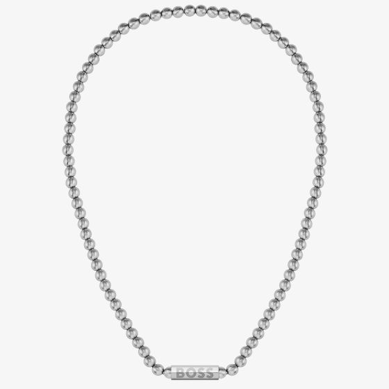 BOSS Beaded Sphere Logo Clasp Necklace 1580656