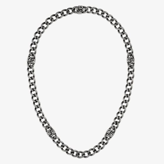 BOSS Mens Absolute Double B Black Steel Necklace 1580744