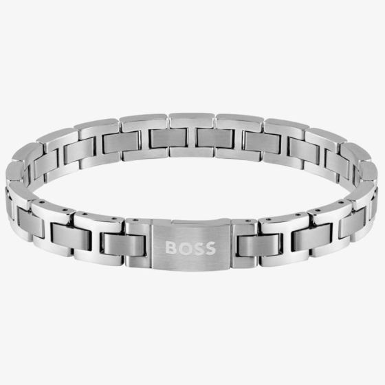 BOSS Essential Mens Stainless-Steel Link Bracelet 1580036