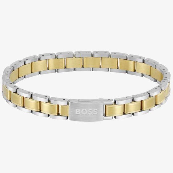 BOSS Essential Mens Two-Colour Link Bracelet 1580195