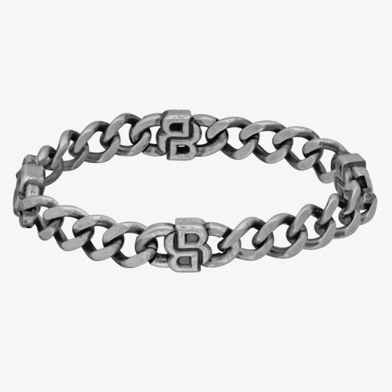 BOSS Mens Absolute Double B Black Steel Bracelet 1580742M