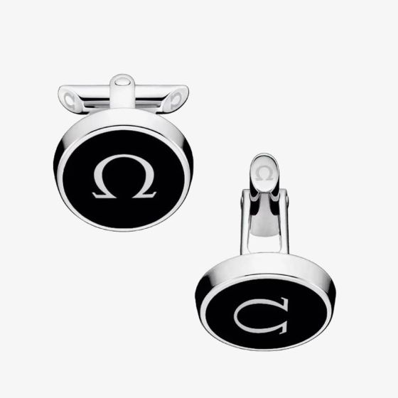 OMEGA Omegamania Black Lacquer Cufflinks C91STA0206105