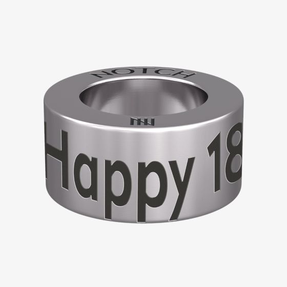 Notch Celebration Happy 18th Birthday Silver Charm 00038-SS