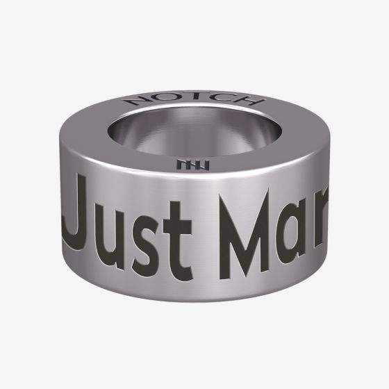 Notch Celebration Just Married Rings Silver Charm 00046-SS