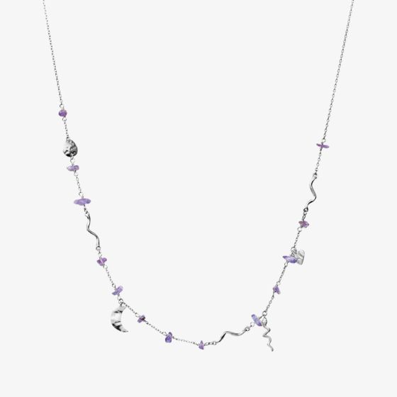 Maanesten Yolanda Silver Tanzanite Charm Necklace 2681C