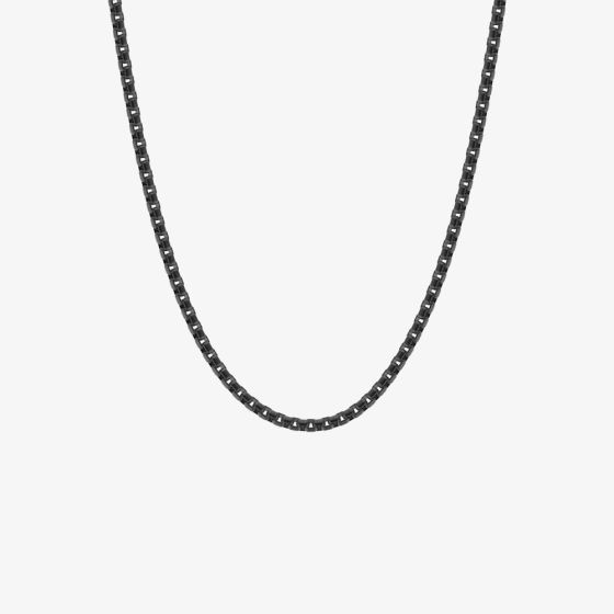 Steel & Barnett Black Stainless Steel Thin Box Chain N-BOX02