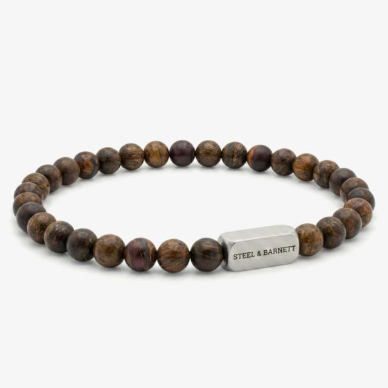 Steel & Barnett Natural Ned Bronzite Gemstone Bead Bracelet SBNN/003