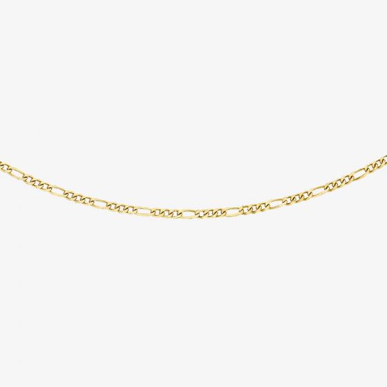 9ct Yellow Gold Diamond-Cut Figaro Chain 1.15.0014