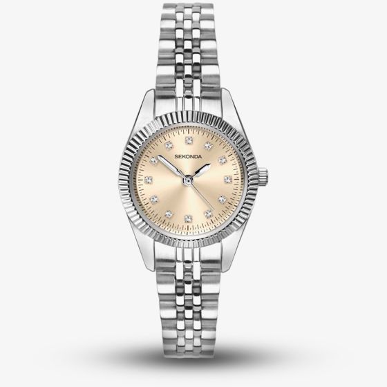 Sekonda Classic Rose Gold & Crystal Dial Watch 2829