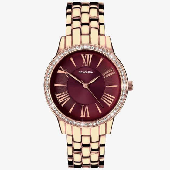 Sekonda Ladies Rose Gold Tone Watch 40290