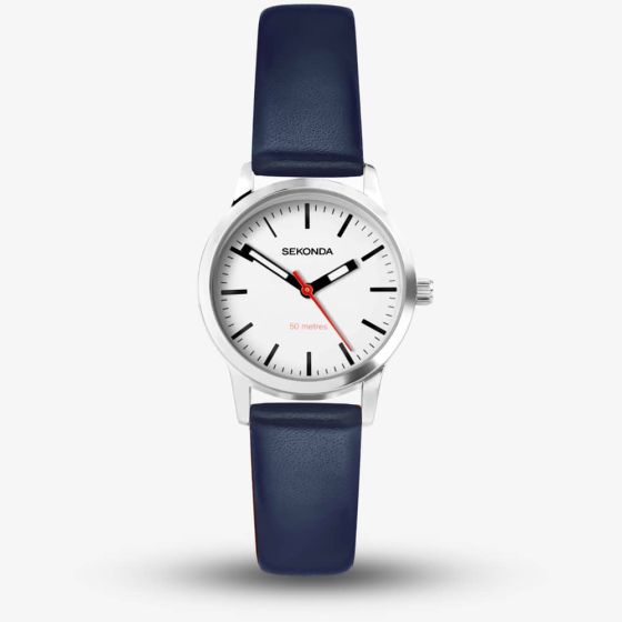 Sekonda Modern Nordic Blue Leather Strap Watch 40484