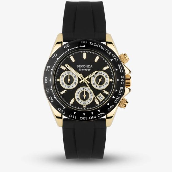 Sekonda Circuit Chronograph Gold & Black Watch 30202
