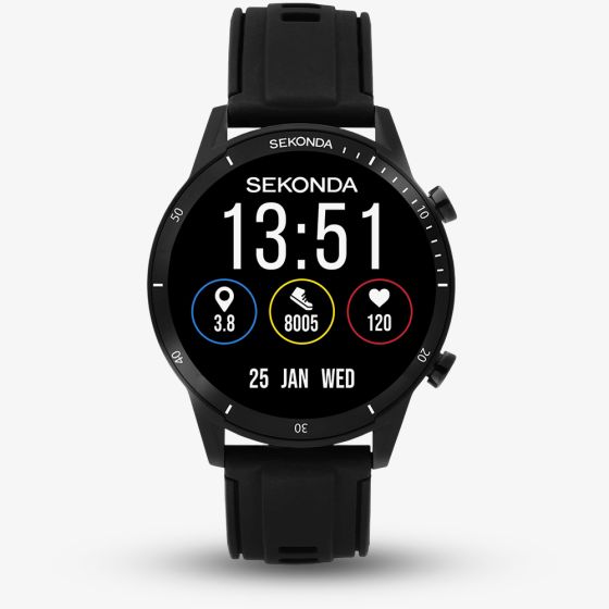 Sekonda Mens Active Go Smart Black Plastic Strap Smartwatch 30287