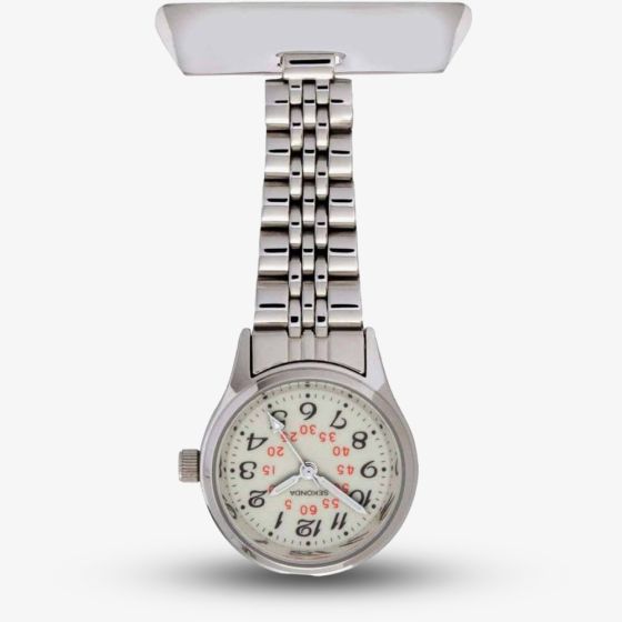 Sekonda Classic Silver Nurse Fob Watch 4218
