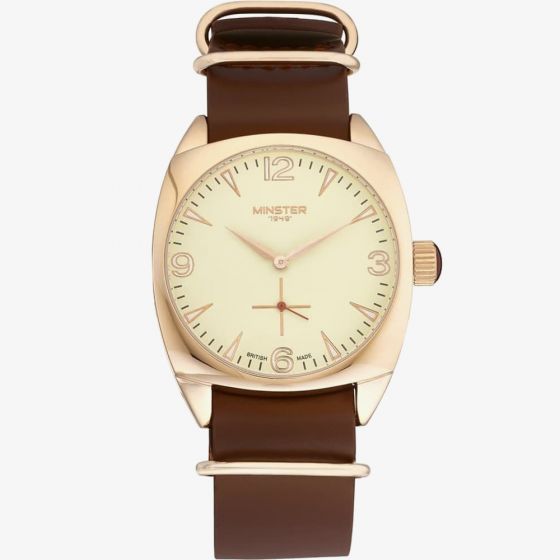 Minster 1949 Mens Burlington Brown Leather Strap Watch MN04CRRG10