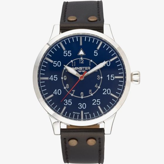 Minster 1949 Mens Bradnor Brown Leather Strap Watch MN02BLSL10