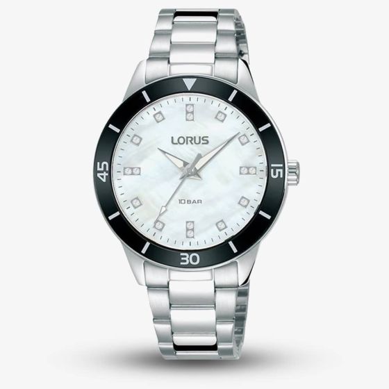 Lorus Ladies Sports White Mother of Pearl Dial Bracelet Watch RG245RX9