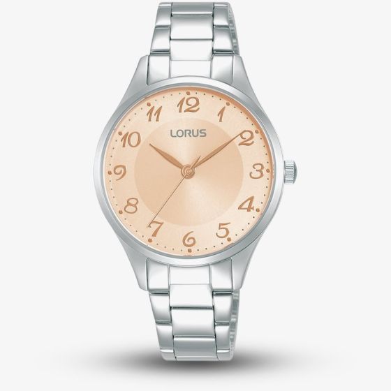 Lorus Ladies Italic Classic Rose Gold Tone Dial Watch RG269VX9