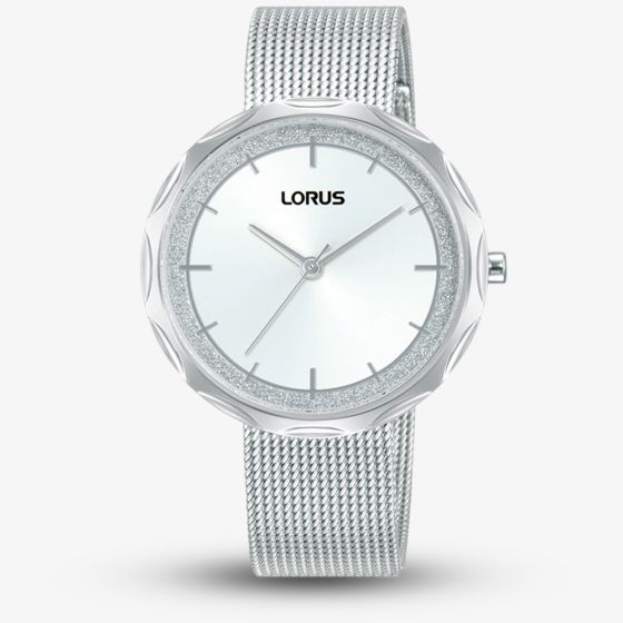 Lorus Ladies Mesh White Dial Watch RG237WX9