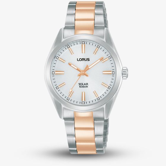 Lorus Ladies Two Tone Solar Powered Watch RY505AX9