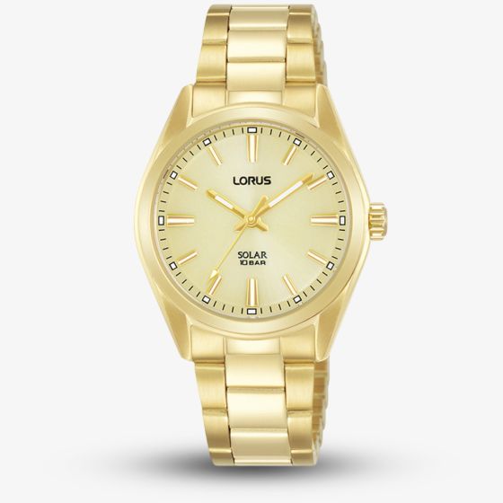 Lorus Ladies Gold Solar Powered Watch RY508AX9