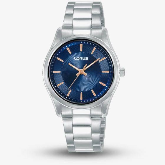 Lorus Ladies Classic Blue Dial Stainless Steel Bracelet Watch RG243XX9