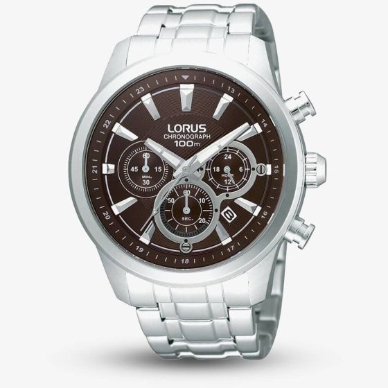 Lorus Mens Chronograph Stainless Steel Bracelet Watch RT359AX9