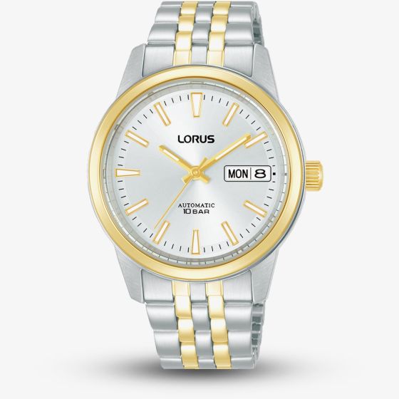 Lorus Ladies Classic Two Tone Silver White Sunray Dial Watch RL404CX9