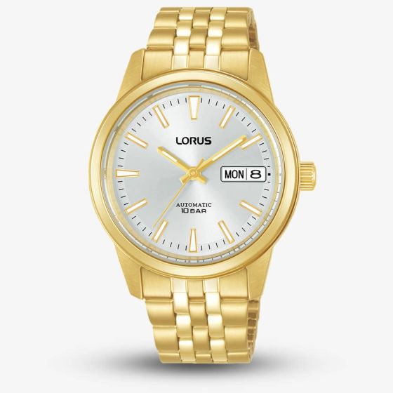 Lorus Ladies Classic Silver Dial Gold Tone Bracelet Watch RL406CX9