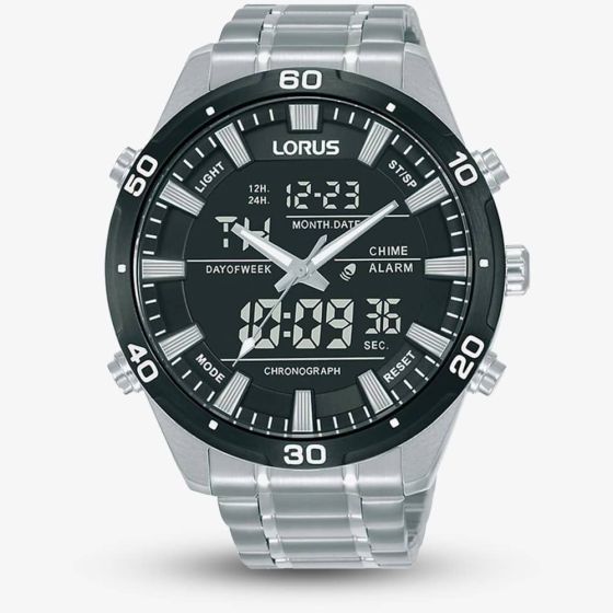 Lorus Mens Dual Display Bracelet Watch RW649AX9