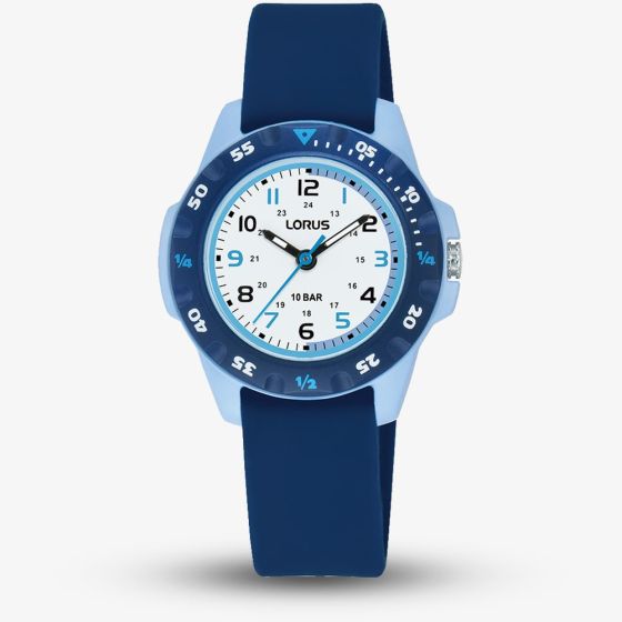 Lorus Junior Time Blue Rubber Strap Watch RRX61JX9