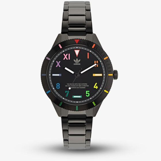 Adidas Unisex Edition Three Black & Rainbow Watch AOFH220552I