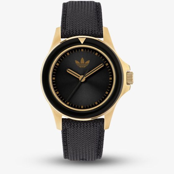 Adidas Unisex Expressio One Black Sunray & Gold Watch AOFH230152I