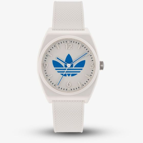 Adidas Unisex Project Two White & Blue Logo Watch AOST230482I