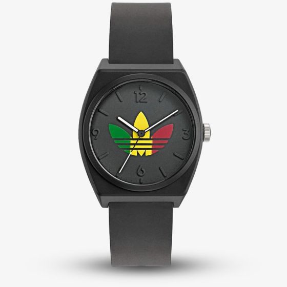   Adidas Unisex Project Two Black Multicoloured Logo Watch AOST240712I