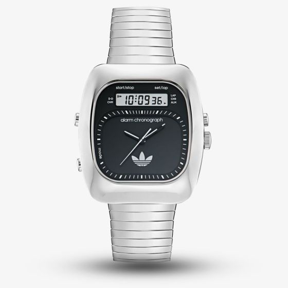 Adidas Retro Wave Three Silver Square Dial Watch AOSY250132I