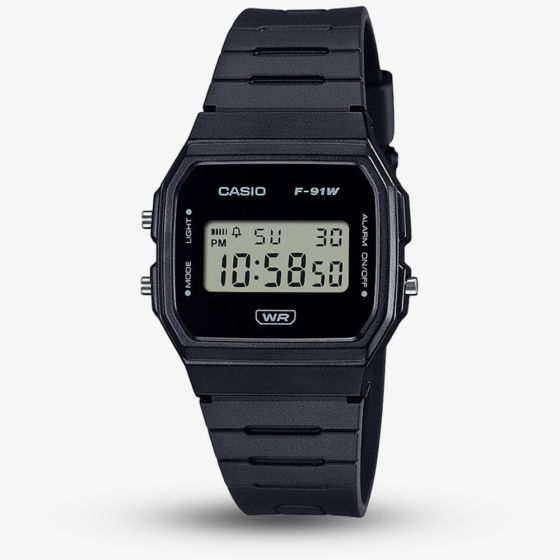 Casio Black Dual Display Digital Watch F-91WB-1AEF