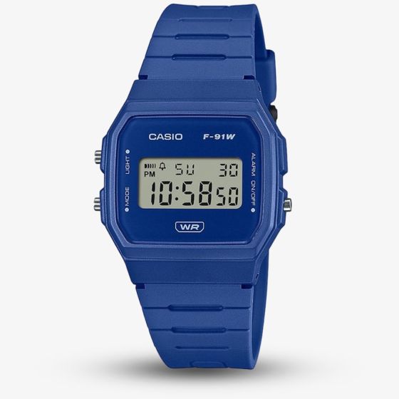 Casio Blue Dual Display Digital Watch F-91WB-2A1EF