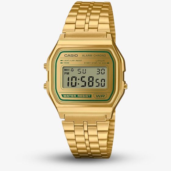 Casio Unisex Vintage Gold Tone Digital Watch A158WEGV-9AEF