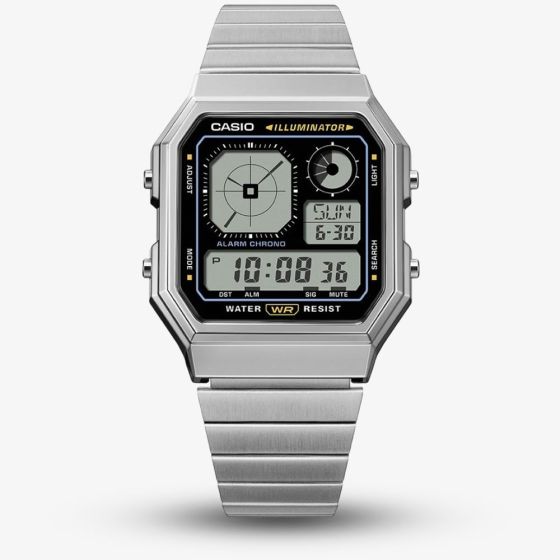 Casio Unisex Vintage Collection Silver Digital Watch A130WE-1AEF