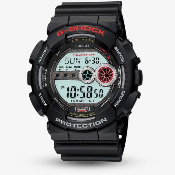 Casio G-Shock Mens Black Resin Digital Display Watch GD-100-1AER