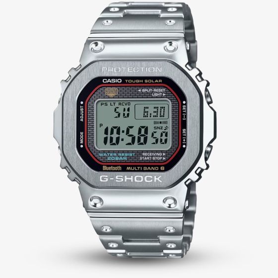 Casio G Shock Full Metal Origin Silver Solar Powered Digital Watch GMW-B5000D-1CER