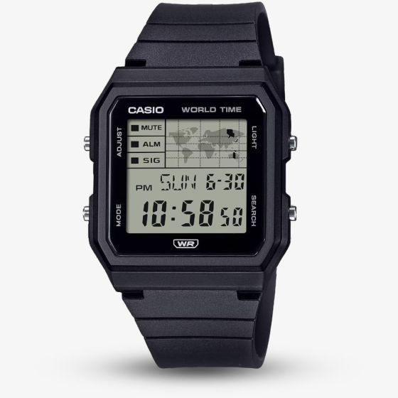 Casio Unisex Black Square Worldmap Digital Watch LF-30W-1AEF